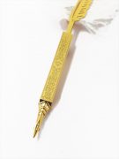 Gold engraved Feather Pen
